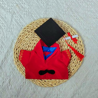 Nouvelle mini-poupée en peluche avec robe de remise de diplôme, robe de bachelier, en coton PP, tissu doux et moelleux pour accessoires de cérémonie