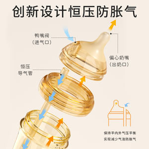 Botella de leche para bebés anticólicos de respuesta natural Material de gel de sílice de vidrio PP de silicona sin BPA para 0-12 meses - Product Image 5