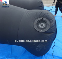 Usine professionnelle Ballon d'air froid de Noël 20 pieds Père Noël gonflable géant pour la décoration de toit