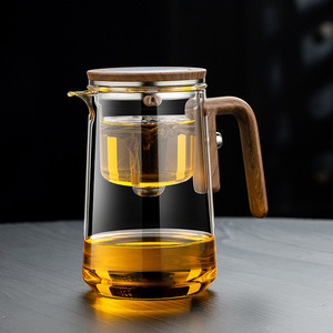 <strong>Vintage</strong> Elegant All-Glass Heat-Resistant Gongfu <strong>Tea</strong> <strong>Set</strong> with Water Separation Filter - Product Image 2