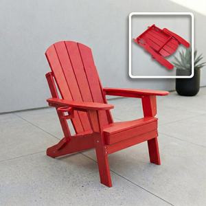 Sillas Adirondack Plegables, Sillas <span class=keywords><strong>de</strong></span> Patio, Silla <span class=keywords><strong>de</strong></span> Jardín, Resistentes a la Intemperie para Patio, Jardín, Terraza, Hoguera, Color Negro - Product Image 3