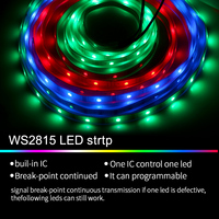 Bande LED intelligente RVB WS2815, découpable, télécommande, IP20, 12V, 30/60/96/144 LED/m, bande lumineuse couleur rêve pour ambiance intérieure