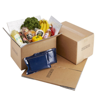 Caja de Envío Aislada de Material Reciclado de Algodón Perlado EPE, para Alimentos en Cadena de Frío, Sushi, Personalizable