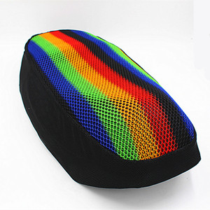 Colorful Half Mesh Motorcycle Seat Cover Honeycomb Pattern <b>Sunscreen</b> Heat Insulation Cushion for Retrofit Upgrade - Product Image 1