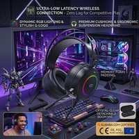 Casque de jeu filaire circum-auriculaire OEM ODM avec interface USB, câble de 2 m, lumières LED, microphone et suppression du bruit ambiant