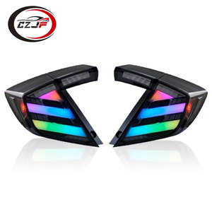 Czjf ไฟท้าย LED ดัดแปลงใหม่สำหรับ Honda <span class=keywords><strong>Civic</strong></span> <span class=keywords><strong>hatchback</strong></span> 2016 2017 2018 2019 <span class=keywords><strong>2020</strong></span> RGB สัญญาณไฟเลี้ยวไฟเบรก<span class=keywords><strong>ราคา</strong></span>โรงงาน - Product Image 2