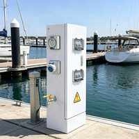 Pilier d'alimentation et d'eau étanche IP66/IP67 10A/16A en acier inoxydable 304/316 pour quai maritime, camping-car, camping, utilisation extérieure, certifié CE