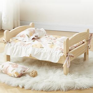 Kunden spezifische Indoor-Haustier produkte Luxus Langlebig Umwelt freundlich Modern Klassisches Französisches Design Katzen-/Hunde bett Massives Kiefernholz - Product Image 4