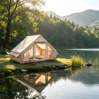 Tente de camping gonflable légère pour les voyages en plein air, résistante au vent, imperméable, installation rapide, abri familial portable