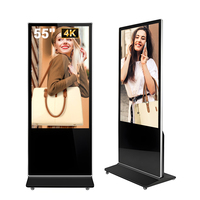 Kiosque numérique tactile sur pied avec écran LCD 4K UHD de 43 pouces, affichage numérique avec CMS intégré, signalisation numérique pour les magasins de détail, orientation des clients