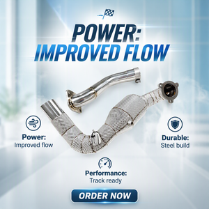 Downpipe in Acciaio Inox 304 ad Alto Flusso con Catalizzatore Sportivo per <span class=keywords><strong>Mercedes</strong></span> CLA220 <span class=keywords><strong>C118</strong></span> M260 2.0T 2019-2023 - Product Image 1