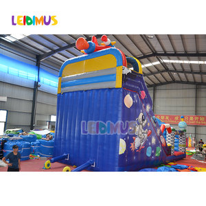 Tùy chỉnh PVC không gian bên ngoài tên lửa chủ đề nhảy lâu đài nhà bị trả lại MOONWALK Inflatable Bouncer lâu đài bouncy với trượt Combo - Product Image 5