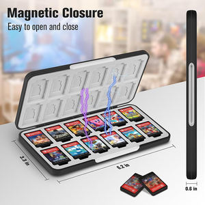 Étui de carte de jeu magnétique Compact Portable 24 fentes pour Nintendo <span class=keywords><strong>Switch</strong></span> 2/<span class=keywords><strong>OLED</strong></span>/Lite 24 fentes pour carte <span class=keywords><strong>Micro</strong></span> <span class=keywords><strong>SD</strong></span> coque dure - Product Image 3