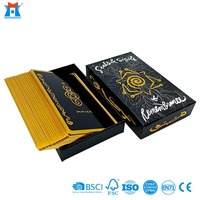 Cartes Oracle de Tarot estampées d'or exquis de haute qualité pour la méditation de Divination Design Original usine papier d'or en gros