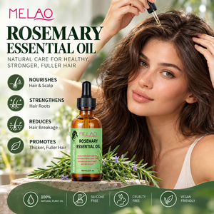 Huile capillaire pour cheveux secs et crépus, formule personnalisée, romarin, menthe, lavande, arbre à thé, légère, absorption rapide, non collante, 60 ml - Product Image 1