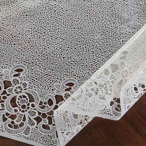 BOEN Luxury Transparent Floral Crystal Lace <strong>Table</strong> Cover Embroidered Rectangle <strong>PVC</strong> <strong>Table</strong> Runner Modern <strong>Table</strong> <strong>Cloth</strong> Outdoor - Product Image 6