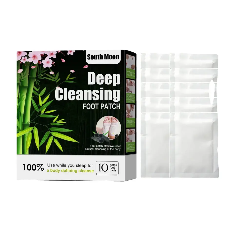 10 pièces Pack bio naturel nettoyage en profondeur Patch pour les pieds Anti-stress promouvoir le sommeil herbe Detox pieds coussinets pour le nettoyage du corps