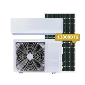 太阳能 + 电网太阳能空调套装9000BTU- 24000BTU热制冷混合家用太阳能空调
