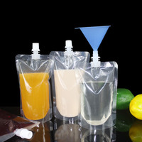 Sac à boisson en plastique jetable en PE pour thé au lait, jus, lait de soja, milkshake, médicaments, à ventouse, pour emporter