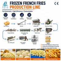 Ligne de production automatique de frites surgelées, machine à couper, blanchir et frire les frites pour les petites usines alimentaires