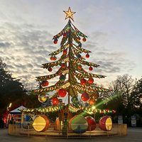 Manège portable sur le thème de Noël : Arbre de Noël rotatif et avion à commande autonome
