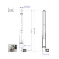 Antenne canard en caoutchouc 4G LTE cellulaire étanche à haute efficacité pour la communication 700-2700 MHz 2,5 dBi Getcom.AI