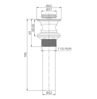 Vanne de vidange à clic-clac en laiton chromé moderne, avec tube d'extension escamotable pour lavabo, idéale pour cuisine, hôtel et salle de bain
