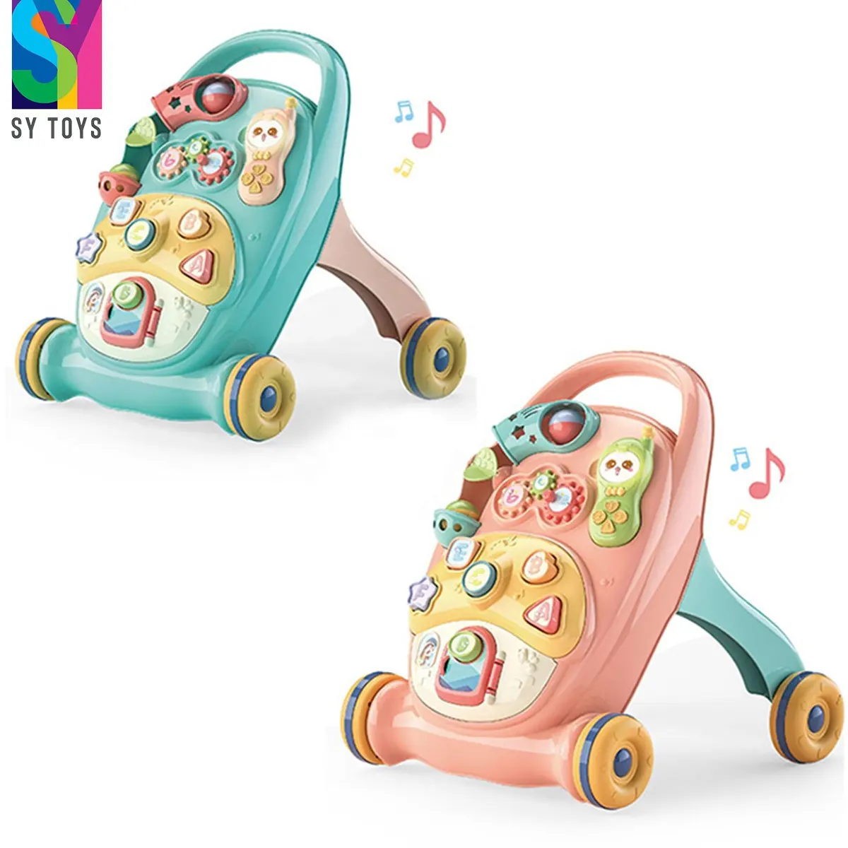 SY-cochecitos cognitivos multifunción para bebé, andador con forma de música, juguetes para caminar