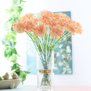 Mantel <span class=keywords><strong>de</strong></span> seda con vástago <span class=keywords><strong>de</strong></span> flores <span class=keywords><strong>de</strong></span> clavel Artificial, <span class=keywords><strong>centro</strong></span> <span class=keywords><strong>de</strong></span> mesa para el hogar, decoración para fiesta <span class=keywords><strong>de</strong></span> boda, día <span class=keywords><strong>de</strong></span> la madre, para mujer - Product Image 1