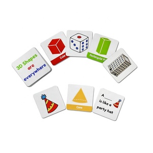 Cartes flash magnétiques 3D pour l'apprentissage des formes, avec images assorties et poèmes rimaux, aides pédagogiques de géométrie pour la classe et la maison - Product Image 2