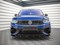 Lèvre avant de pare-chocs de voiture en ABS noir brillant, 1 pièce, style MAX pour Tiguan R/R-Line MK2 Facelift 2020 2021 2022 2023 2024