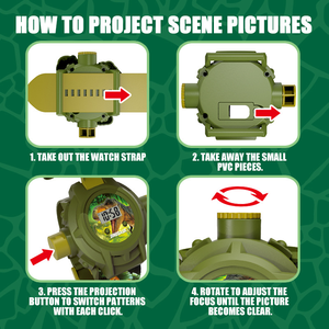 Trẻ Em Mới Phát Sáng 3D Mô Hình Khủng Long Chiếu Đồng Hồ Đèn Pin Giáng Sinh Quà Tặng Trẻ Em Hiển Thị Kỹ Thuật Số Đồng Hồ <span class=keywords><strong>Torch</strong></span> Ánh Sáng - Product Image 5