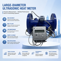 Compteur de chaleur ultrasonique à bride DN50 grand diamètre pour chauffage et refroidissement urbain, compatible M-Bus intelligent