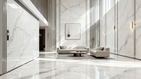 Pierre Céramique Sinterisée Calacatta - Design Moderne pour Murs de Salle de Bain, Espaces Extérieurs, Salles à Manger dans les Hôtels et Résidences de Luxe