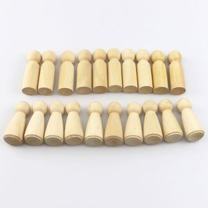 Juego de 20 Muñecas de Madera sin Acabado para Proyectos de Manualidades y Decoraciones Creativas, Venta al por Mayor, Dropshipping - Product Image 1