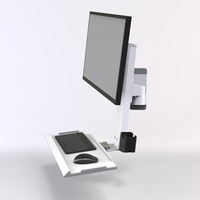 Support mural pour moniteur médical tout-en-un Meisonic T8-MA00KB-600 blanc 32 pouces, bras robotisé, capacité 20 kg, neuf