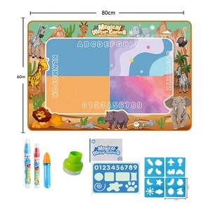 Tikar gambar air Aqua ajaib, dapat digunakan kembali mainan plastik pendidikan untuk mewarnai menulis lukisan - Product Image 1