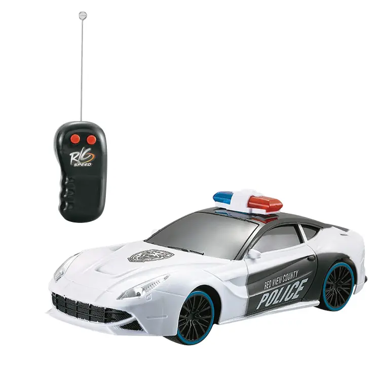 2CH niños eléctrico de Radio-controlado por los coches de carreras de 1/18 modelo Rc coches de policía con buena calidad