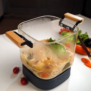 Cocina de Inducción Compatible con tapa de olla de vidrio resistente a los golpes térmicos cuadrados para uso doméstico, suministro a granel para cocinar fideos - Product Image 6