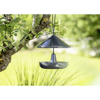 JH-Mech Garde-écureuils pour mangeoire à oiseaux, réglable en hauteur, résistant aux intempéries, en métal gris, pour mangeoire à oiseaux autoportante dans le jardin