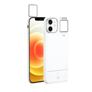 מדגם חינם טלפון סלולרי תמונה הוביל סלפי למלא כיסוי אור טבעת טלפון קל המקרים עבור התאומה iphone huawei 40 pro