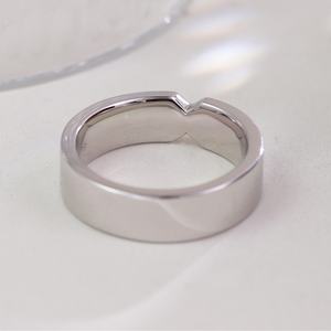 แหวนทองคำขาวสั่งทำพิเศษ ประดับพลอยอะเล็กซานเดรียจากห้องปฏิบัติการ เครื่องประดับชั้นดี ออกแบบได้ตามต้องการ แหวนแต่งงานดีไซน์คลาสสิก แหวนนิรันดร์ - Product Image 5