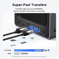 UGREEN NASync DXP4800 NAS de Escritorio de 4 Bahías, Intel N100 Quad-core, 8GB DDR5 RAM, CPU, 4K HDMI, Almacenamiento Conectado a la Red (Sin Discos)