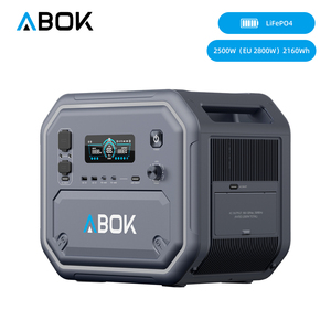 Station d'alimentation portable ABOK 2500W 2160Wh, générateur solaire, batterie de secours LiFePO4, charge rapide MPPT 1200W, station d'alimentation solaire - Product Image 1