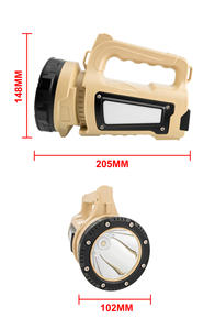 उज्ज्वल पक्षी बहु-समारोह वाटरप्रूफ यूएसबी रिचार्जेबल पोर्टेबल हैंडहेल्ड खोजलाइट आईपी 44 200-300 मीटर बीम दूरी 800lm + 250lm - Product Image 6