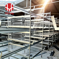 Cage à poulets de type H, cage automatique à 5 niveaux, alimentation et abreuvement, système de collecte des œufs, abreuvoir à tétine, galvanisée