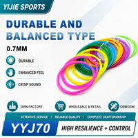 Cordage de badminton YIJIE YYJ70 0,7 mm durable et équilibré, 28-30 LBS, haute résistance, protection UV, fibre de nylon blanche, entraînement en club