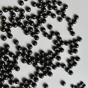 Hematite synthétique <span class=keywords><strong>noire</strong></span>, taille brillant ronde, 3mm 4mm, cabochon calibré, haute qualité, <span class=keywords><strong>pierre</strong></span> à dos plat en vrac pour la fabrication de bijoux - Product Image 4