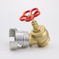 Robinet de raccordement d'incendie intérieur de type français |   Corps en laiton durable et accouplement en aluminium pour la protection incendie, utilisation facile