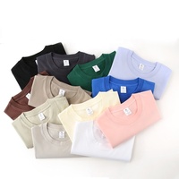 T-shirts en gros pour hommes 100% coton 230G, plusieurs couleurs, t-shirt uni vierge, logo imprimé personnalisé de haute qualité, t-shirts noirs